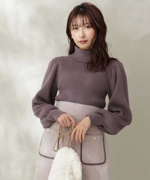 PROPORTION BODY DRESSING（プロポーションボディドレッシング）の「タートルネックボリュームスリーブ / 1211270004（ニット/セーター・レディース・ダークグレー/グレー/ホワイト系その他/ブラウン系その他・MEDIUM/SMALL）」の16枚目の写真