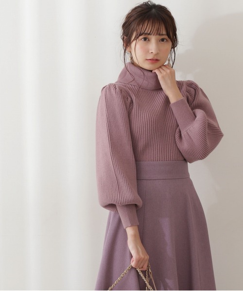 PROPORTION BODY DRESSING（プロポーションボディドレッシング）の「タートルネックボリュームスリーブ / 1211270004（ニット/セーター・レディース・ダークグレー/グレー/ホワイト系その他/ブラウン系その他・MEDIUM/SMALL）」の4枚目の写真