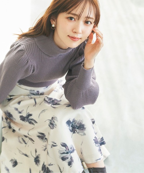 PROPORTION BODY DRESSING（プロポーションボディドレッシング）の「タートルネックボリュームスリーブ / 1211270004（ニット/セーター・レディース・ダークグレー/グレー/ホワイト系その他/ブラウン系その他・MEDIUM/SMALL）」の5枚目の写真