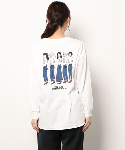 SOMETHING（サムシング）の「【SOMETHING】ロンＴ（Tシャツ/カットソー・レディース・ホワイト・フリー）」の3枚目の写真
