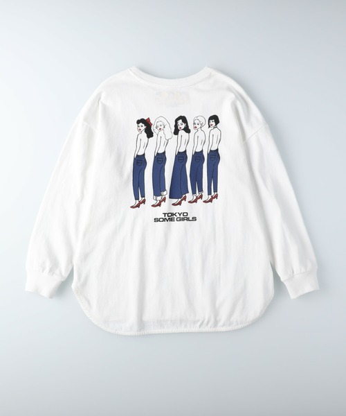 SOMETHING（サムシング）の「【SOMETHING】ロンＴ（Tシャツ/カットソー・レディース・ホワイト・フリー）」の5枚目の写真