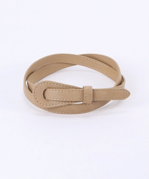 frames RAY CASSIN（フレームスレイカズン）の「片結び細ベルト（ベルト・レディース・ブラック/ベージュ/ブラウン/グリーン・FREE）」の4枚目の写真