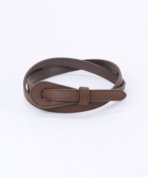 frames RAY CASSIN（フレームスレイカズン）の「片結び細ベルト（ベルト・レディース・ブラック/ベージュ/ブラウン/グリーン・FREE）」の3枚目の写真