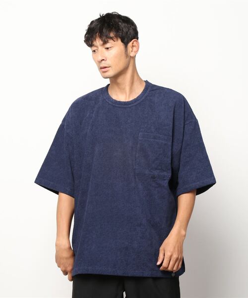 THING FABRICS(シングファブリックス)の「【THING FABRICS×Et baas】パイルショートスリーブTシャツ(Tシャツ/カットソー・メンズ・ライトグレー/ピンク/ネイビー/グレー/ベージュ・1/2)」の21枚目の写真