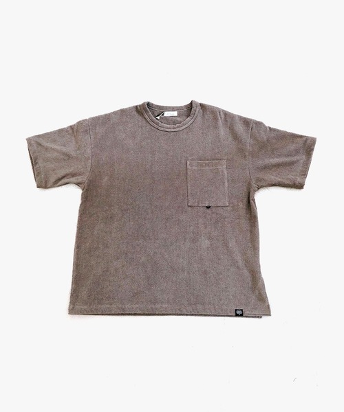 THING FABRICS(シングファブリックス)の「【THING FABRICS×Et baas】パイルショートスリーブTシャツ(Tシャツ/カットソー・メンズ・ライトグレー/ピンク/ネイビー/グレー/ベージュ・1/2)」の18枚目の写真