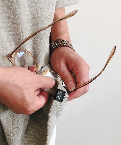 THING FABRICS(シングファブリックス)の「【THING FABRICS×Et baas】パイルショートスリーブTシャツ(Tシャツ/カットソー・メンズ・ライトグレー/ピンク/ネイビー/グレー/ベージュ・1/2)」の17枚目の写真