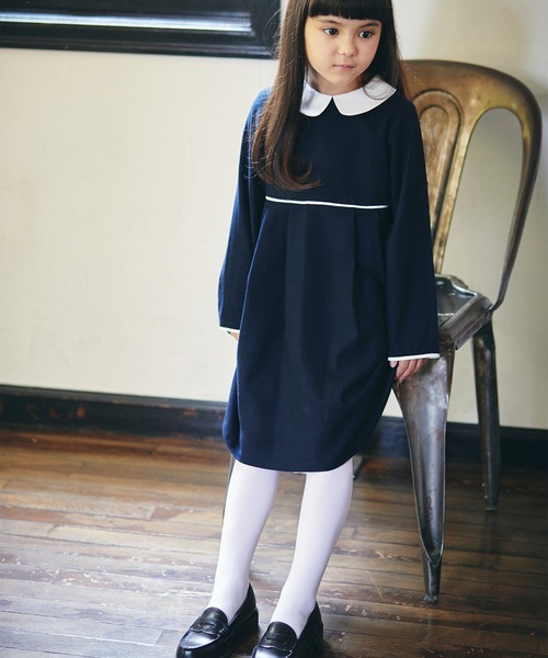 D.fesense（ディーフェセンス）の「フォーマルワンピース（ワンピース・キッズ・ネイビー・90cm/110cm/100cm/120cm）」の2枚目の写真
