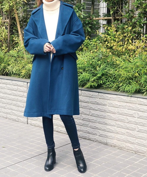 Banner Barrett（バナーバレット）の「タイロッケンウールコート（その他アウター・レディース・ブルー/ベージュ・38）」の12枚目の写真