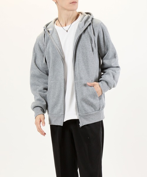 TopIsm（トップイズム）の「裏起毛無地フルジップパーカー（パーカー・メンズ・ブラック/ベージュ/ネイビー/グレー/ダークグレー/カーキ・LL/M/L）」の7枚目の写真