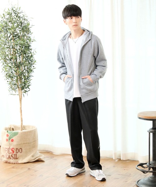 TopIsm（トップイズム）の「裏起毛無地フルジップパーカー（パーカー・メンズ・ブラック/ベージュ/ネイビー/グレー/ダークグレー/カーキ・LL/M/L）」の11枚目の写真