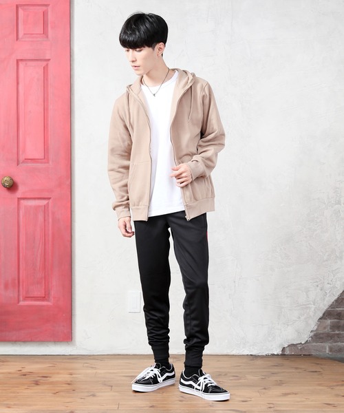 TopIsm（トップイズム）の「裏起毛無地フルジップパーカー（パーカー・メンズ・ブラック/ベージュ/ネイビー/グレー/ダークグレー/カーキ・LL/M/L）」の13枚目の写真