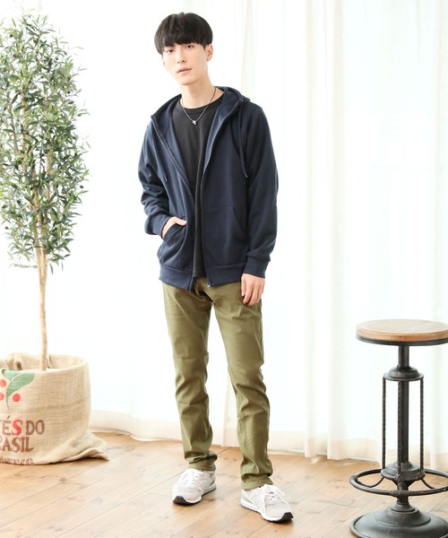 TopIsm（トップイズム）の「裏起毛無地フルジップパーカー（パーカー・メンズ・ブラック/ベージュ/ネイビー/グレー/ダークグレー/カーキ・LL/M/L）」の14枚目の写真