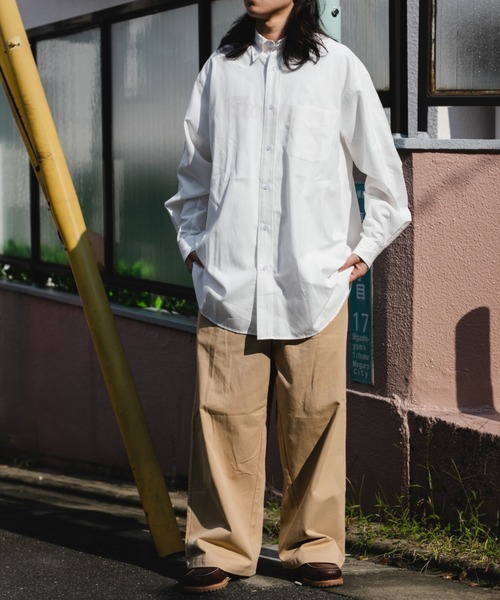 BROKEN BASE(ブロークンベース)の「オックスフォードBDシャツ(シャツ/ブラウス・メンズ・ホワイト/グレー系その他/ブルー・LARGE/MEDIUM)」の13枚目の写真