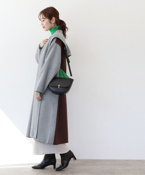 Three Four Time(スリーフォータイム)の「カラーブロックセーラーカラーコート(その他アウター・レディース・ブラック/グレー・ONE SIZE)」の11枚目の写真