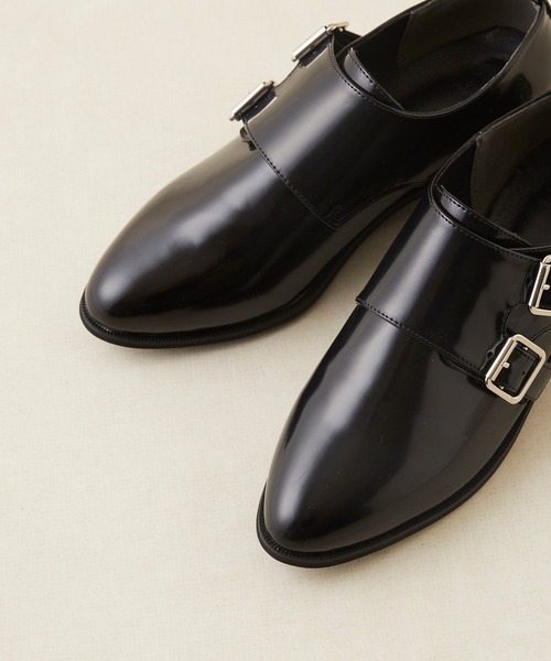 menue(メヌエ)の「ダブルモンクストラップシューズ(ドレスシューズ・レディース・ブラック/アイボリー・LL/3L/S/M/L/XS)」の12枚目の写真