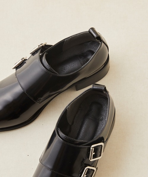 menue(メヌエ)の「ダブルモンクストラップシューズ(ドレスシューズ・レディース・ブラック/アイボリー・LL/3L/S/M/L/XS)」の14枚目の写真