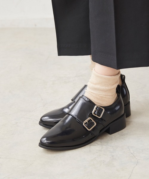 menue(メヌエ)の「ダブルモンクストラップシューズ(ドレスシューズ・レディース・ブラック/アイボリー・LL/3L/S/M/L/XS)」の18枚目の写真