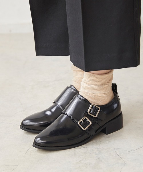 menue(メヌエ)の「ダブルモンクストラップシューズ(ドレスシューズ・レディース・ブラック/アイボリー・LL/3L/S/M/L/XS)」の19枚目の写真