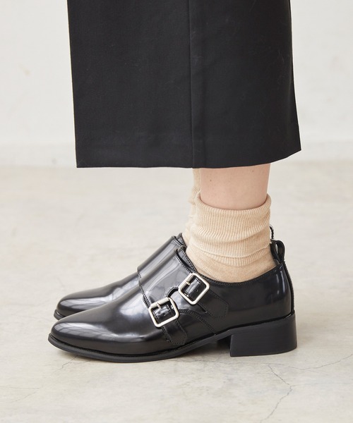 menue(メヌエ)の「ダブルモンクストラップシューズ(ドレスシューズ・レディース・ブラック/アイボリー・LL/3L/S/M/L/XS)」の20枚目の写真