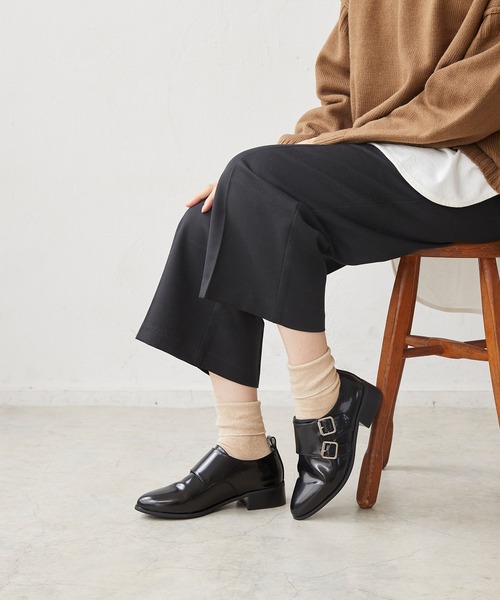 menue(メヌエ)の「ダブルモンクストラップシューズ(ドレスシューズ・レディース・ブラック/アイボリー・LL/3L/S/M/L/XS)」の21枚目の写真