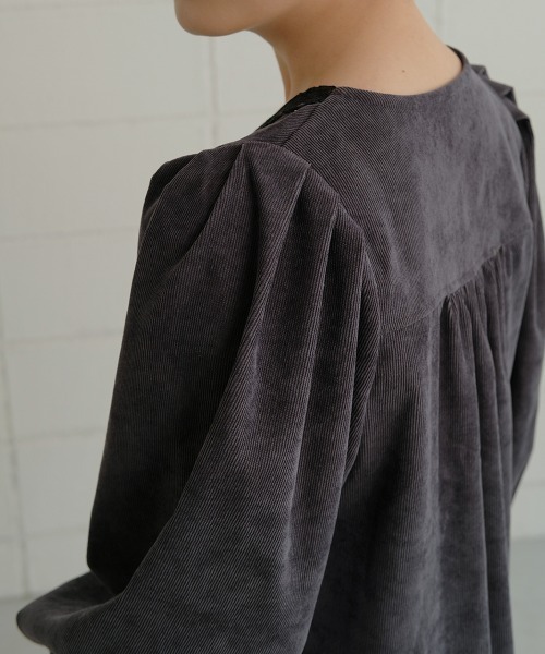 Bab(バブ)の「フロントレースフレアワンピース(ワンピース・レディース・チャコールグレー/ベージュ/カーキ・M)」の12枚目の写真