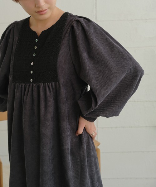 フロントレースフレアワンピース（ワンピース）｜Bab（バブ）の