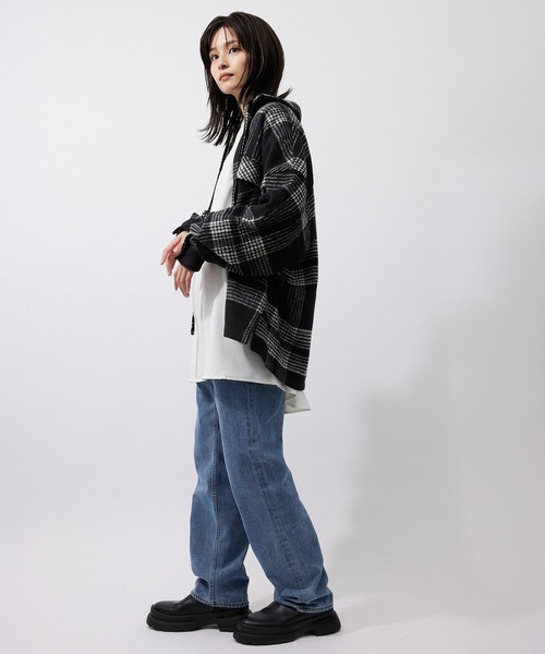 re_k by JUNRED（レクバイジュンレッド）の「re_k by JUNRED / チェックルーズCPOシャツブルゾン（シャツ/ブラウス・メンズ・サックスブルー/ブラック・M/S/L）」の14枚目の写真