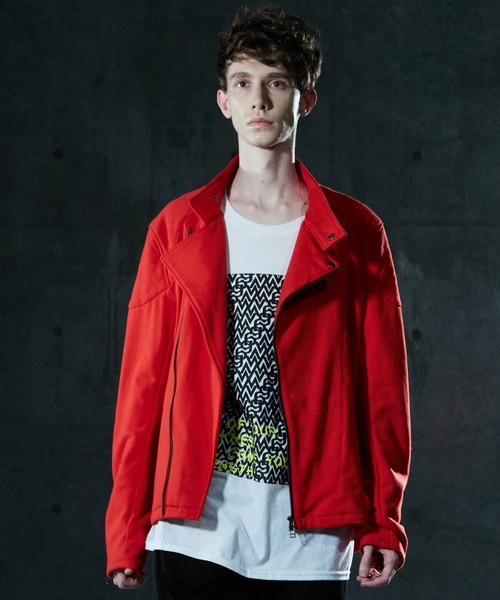 VIRGOwearworks（ヴァルゴウェアワークス）の「VGW SWEAT RIDERS（ライダースジャケット・メンズ・ブルー/ブラック/レッド・4/2/3）」の8枚目の写真