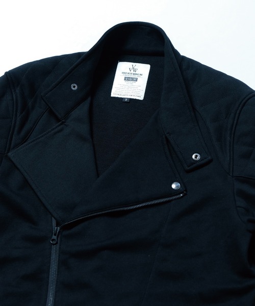 VIRGOwearworks（ヴァルゴウェアワークス）の「VGW SWEAT RIDERS（ライダースジャケット・メンズ・ブルー/ブラック/レッド・4/2/3）」の16枚目の写真