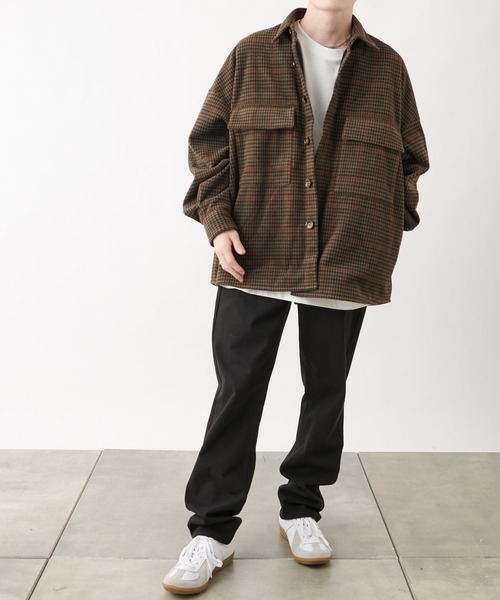 COLONY 2139（コロニートゥーワンスリーナイン）の「テックウールチェック柄CPOジャケット（カバーオール・メンズ・ブラック/ブラウン/グリーン・MEDIUM/LARGE/X-LARGE）」の16枚目の写真