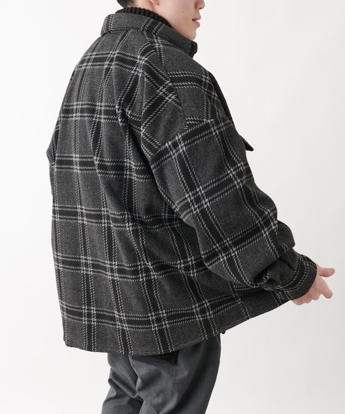 COLONY 2139（コロニートゥーワンスリーナイン）の「テックウールチェック柄CPOジャケット（カバーオール・メンズ・ブラック/ブラウン/グリーン・MEDIUM/LARGE/X-LARGE）」の17枚目の写真
