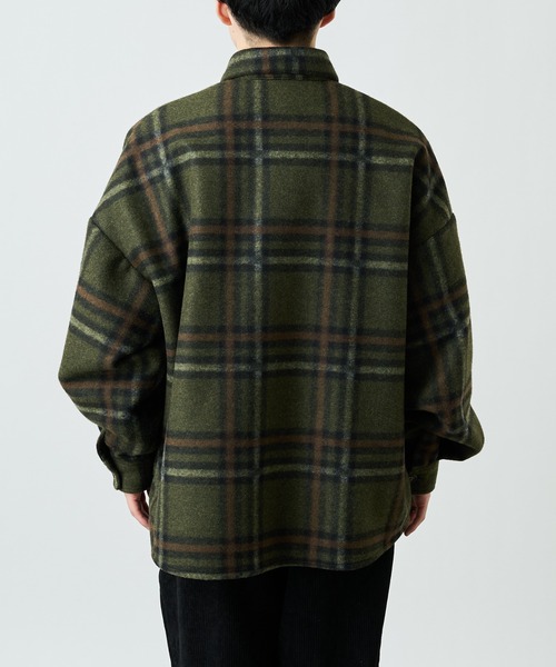 COLONY 2139（コロニートゥーワンスリーナイン）の「テックウールチェック柄CPOジャケット（カバーオール・メンズ・ブラック/ブラウン/グリーン・MEDIUM/LARGE/X-LARGE）」の18枚目の写真