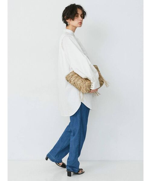 Ungrid(アングリッド)の「ハイウエストデニムルーズパンツ(その他パンツ・レディース・ブルー・SMALL/MEDIUM)」の3枚目の写真