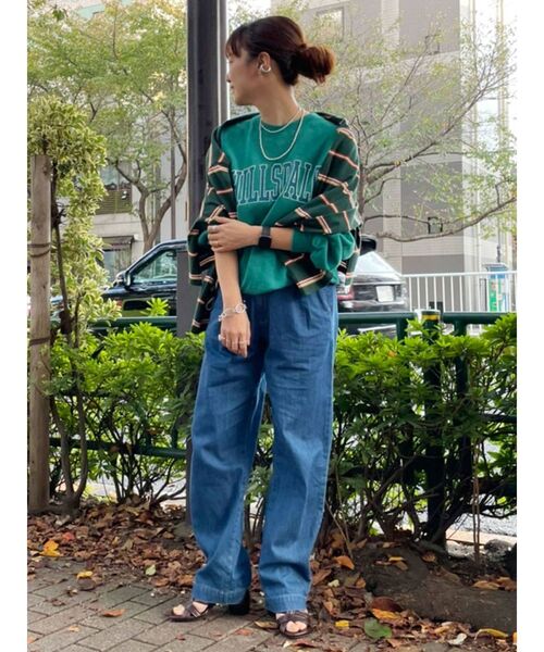 Ungrid(アングリッド)の「ハイウエストデニムルーズパンツ(その他パンツ・レディース・ブルー・SMALL/MEDIUM)」の17枚目の写真