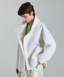 TOMORROWLAND  | リップルメルトン スタンドカラーショートコート(その他アウター)