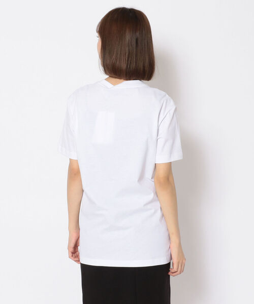 Calvin Klein（カルバン・クライン）の「Calvin Klein Jeans（カルバン クライン ジーンズ）MONOGRAM BOX REGULAR T/Tシャツ（Tシャツ/カットソー・レディース・ホワイト/ブラック・SMALL）」の4枚目の写真