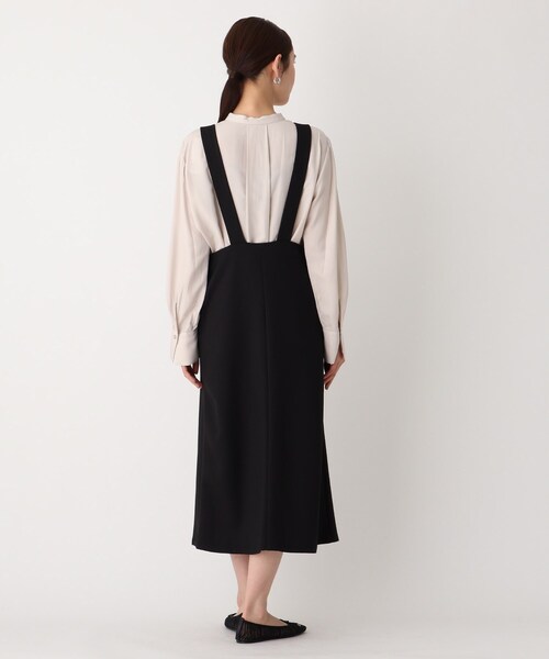 OPAQUE.CLIP（オペークドットクリップ）の「◆ツイルジャンパースカート【WEB限定サイズ】（スカート・レディース・ブラック/オフホワイト・42/38/40）」の5枚目の写真