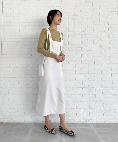 OPAQUE.CLIP（オペークドットクリップ）の「◆ツイルジャンパースカート【WEB限定サイズ】（スカート・レディース・ブラック/オフホワイト・42/38/40）」の14枚目の写真