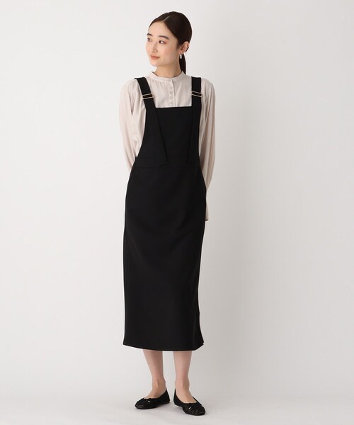 OPAQUE.CLIP（オペークドットクリップ）の「◆ツイルジャンパースカート【WEB限定サイズ】（スカート・レディース・ブラック/オフホワイト・42/38/40）」の16枚目の写真