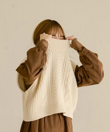 2WAYケーブルニットベスト/【WEB/EC限定商品】