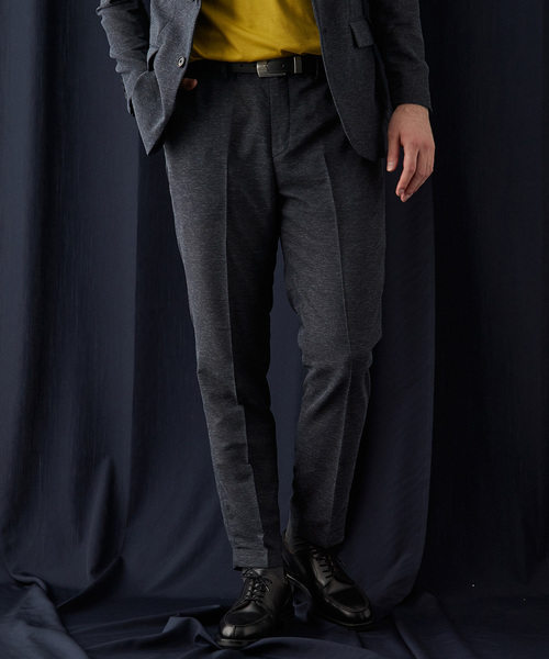 EDIFICE（エディフィス）の「《再入荷》カラミ ストレッチ テーパード イージーパンツ【セットアップ着用可】（スラックス・メンズ・ブラック/ベージュ/ネイビー/ブルー系その他/グレー/アイボリー・MEDIUM/LARGE/X-LARGE/SMALL）」の6枚目の写真