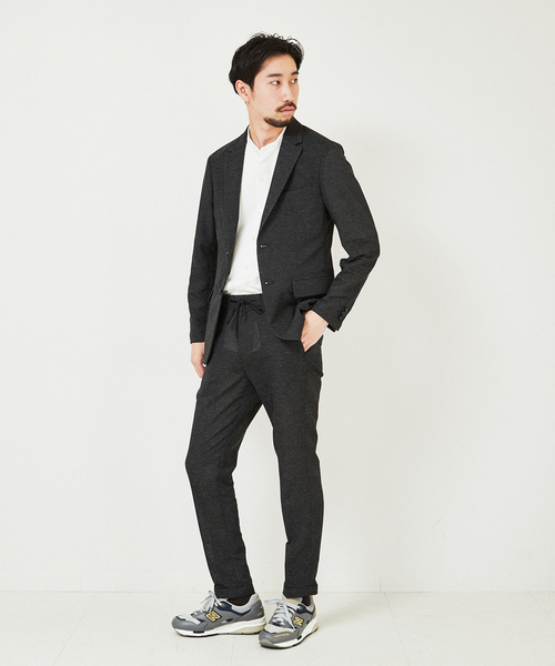 EDIFICE（エディフィス）の「《再入荷》カラミ ストレッチ テーパード イージーパンツ【セットアップ着用可】（スラックス・メンズ・ブラック/ベージュ/ネイビー/ブルー系その他/グレー/アイボリー・MEDIUM/LARGE/X-LARGE/SMALL）」の15枚目の写真