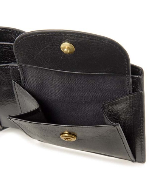 BELLIES YORK(ベリーズヨーク)の「【BELLIES YORK/ベリーズヨーク】二つ折り財布(小銭入れ付) イタリア牛革(財布・レディース・ブラウン/ブラック・FREE)」の5枚目の写真