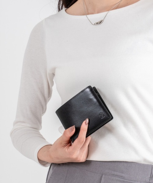 BELLIES YORK(ベリーズヨーク)の「【BELLIES YORK/ベリーズヨーク】二つ折り財布(小銭入れ付) イタリア牛革(財布・レディース・ブラウン/ブラック・FREE)」の17枚目の写真