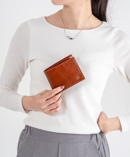 BELLIES YORK(ベリーズヨーク)の「【BELLIES YORK/ベリーズヨーク】二つ折り財布(小銭入れ付) イタリア牛革(財布・レディース・ブラウン/ブラック・FREE)」の18枚目の写真