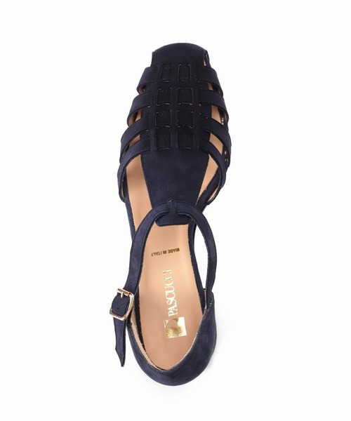 PASCUCCI レザーグルカサンダル LE TALON 38 新品 ナチュラル 靴 