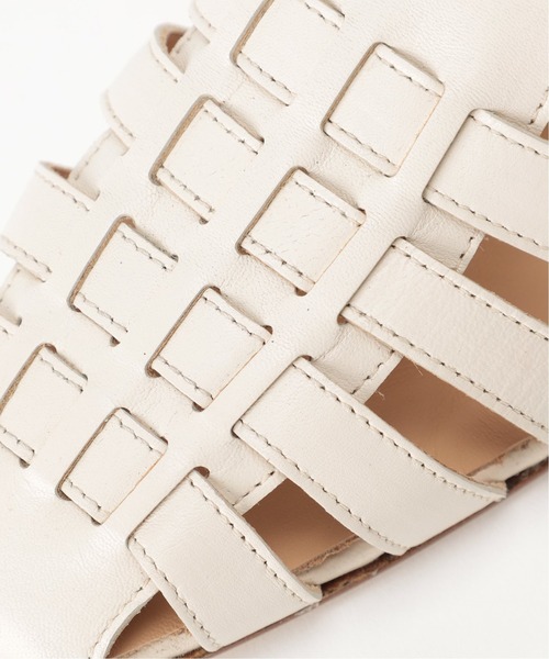 PASCUCCI レザーグルカサンダル LE TALON 38 新品 ナチュラル 靴 