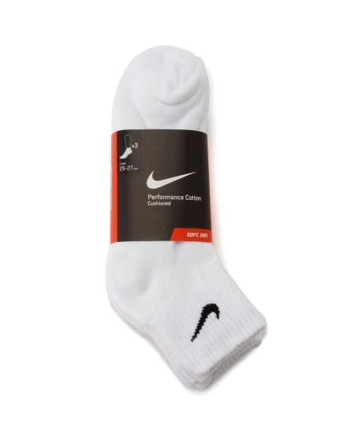 NIKE(ナイキ)の「NIKE / 3パック クォーターSOX(ソックス/靴下・メンズ・ホワイト・ONE SIZE)」の6枚目の写真