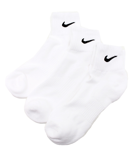 NIKE(ナイキ)の「NIKE / 3パック クォーターSOX(ソックス/靴下・メンズ・ホワイト・ONE SIZE)」の5枚目の写真