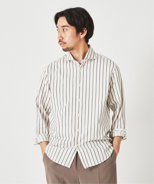 EDIFICE SELECT(エディフィスセレクト)の「マルチストライプ カッタウェイ シャツ(シャツ/ブラウス・メンズ・ベージュ/ブルー系その他/ブルー・SMALL/MEDIUM/LARGE/X-LARGE)」の11枚目の写真